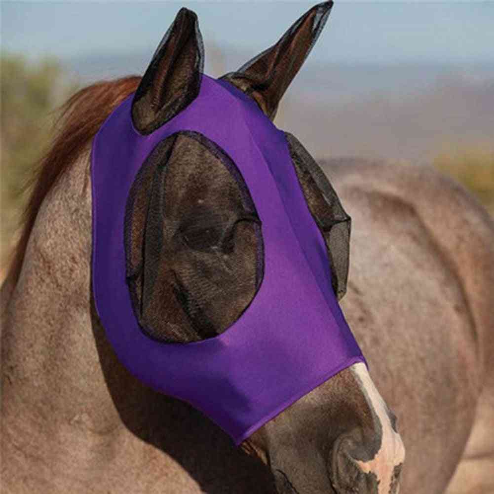 Atmungsaktive Anti-Mücken-leichte, bequeme Pferdekopf-Gesichtsbedeckung mit Ohr