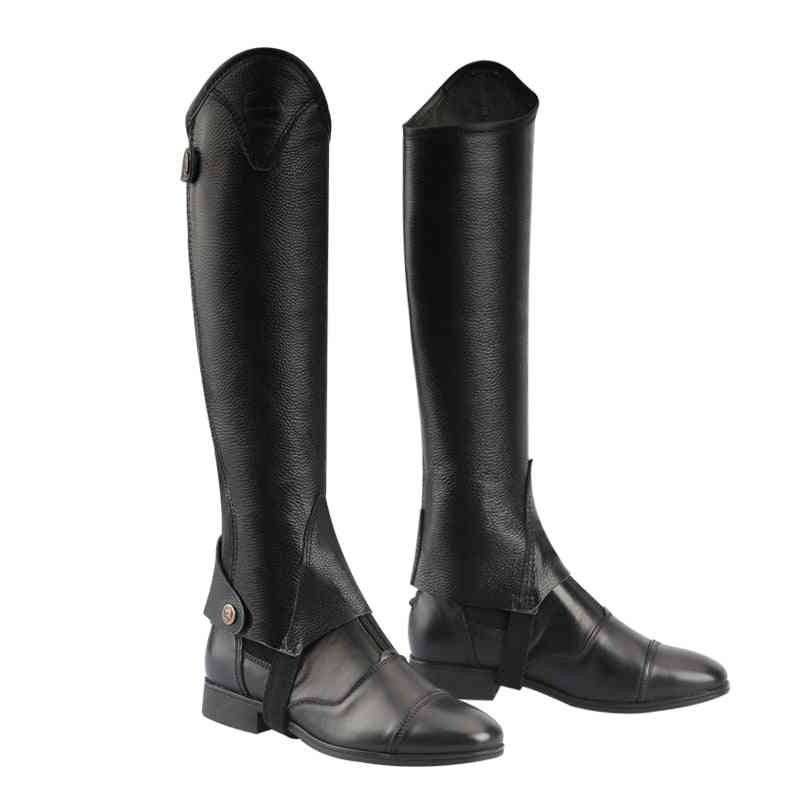 Half-chaps Leather Men Women, Comfortable And Breathable Knight Equipment Protect Knight Leg