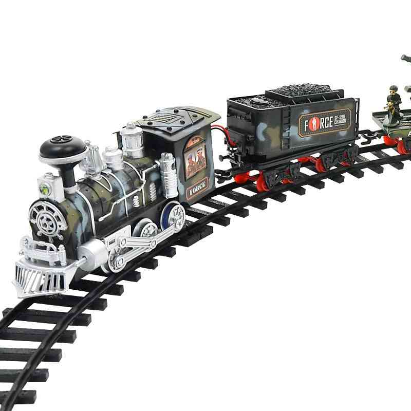 Rc Conveyance Rail Car Electric Steam Smoke Track Train Simulation Rechargeable Set Toy