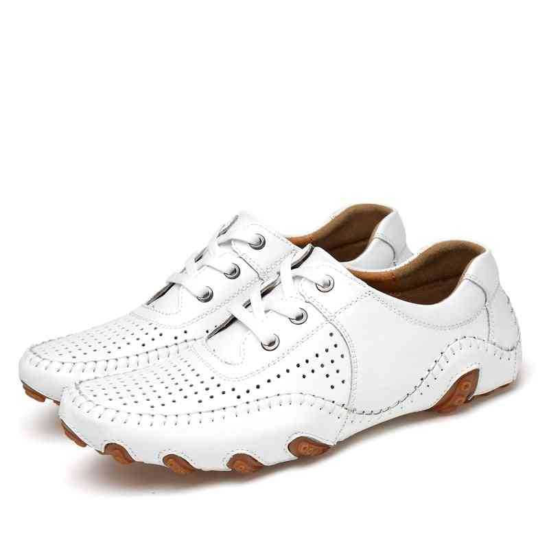 Men's Classic Style, Leather Golf Shoes For Training