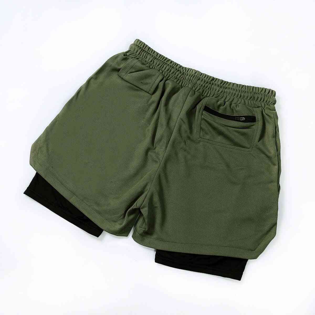 Men's Sports Double-deck Quick Drying Shorts