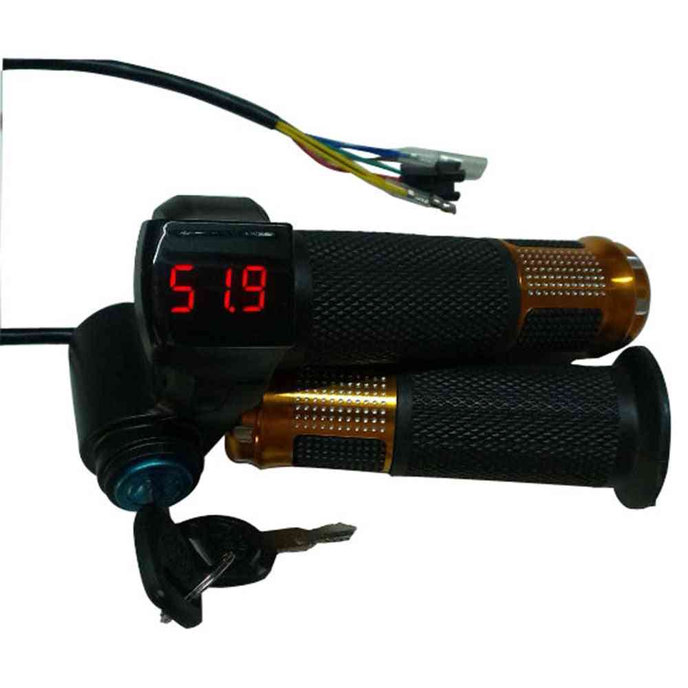 Ebike Throttle With Digital Voltage Diplay And Lock