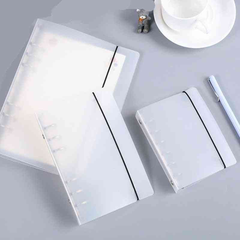 Creative Plastic Frosted Binder With Stainless Steel Loose Hole Clamp