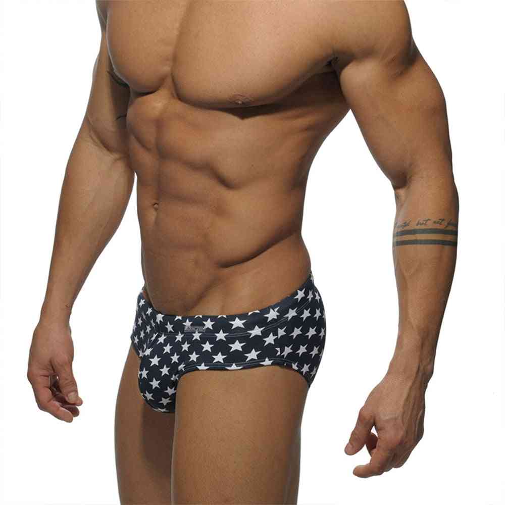Men Swim Shorts, Print Swimwear Swimming Trunks Breathable Swimsuit