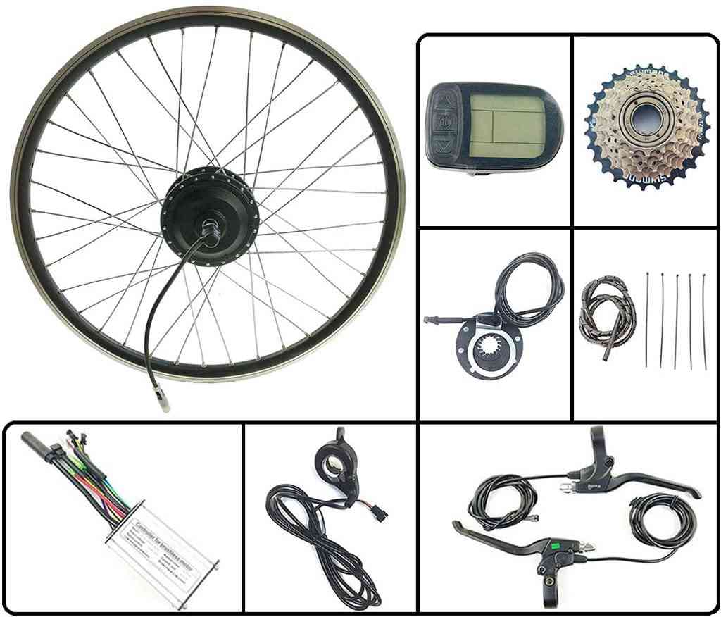 36v10ah lítium akkumulátor ebike, elektromos kerékpár átalakító készlet első hátsó agy motor kerék