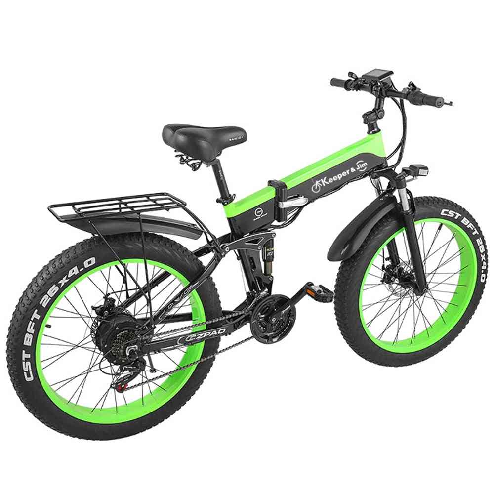 26 inch mountainbike 1000w opvouwbare elektrische fiets, utility bike strandfiets