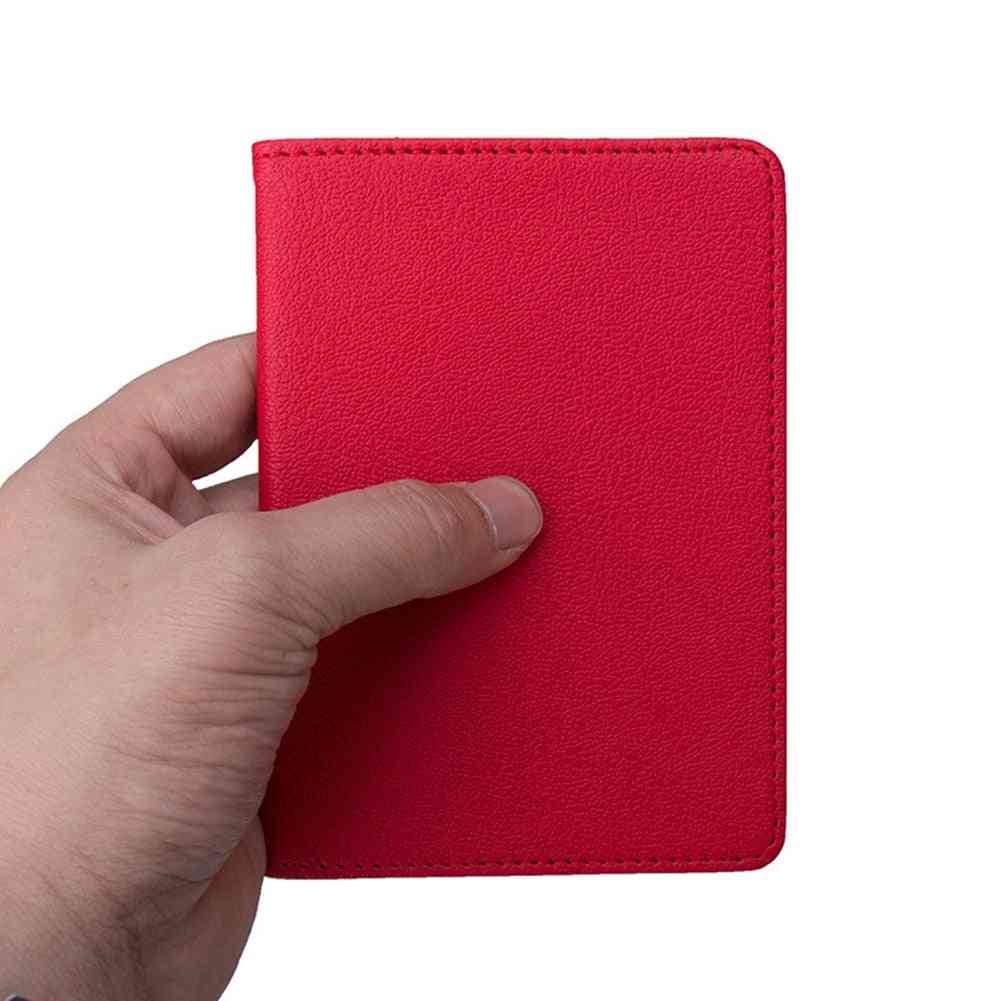 Portable Travel Faux Leather Passport Ticket Holder, Card Storage Bag