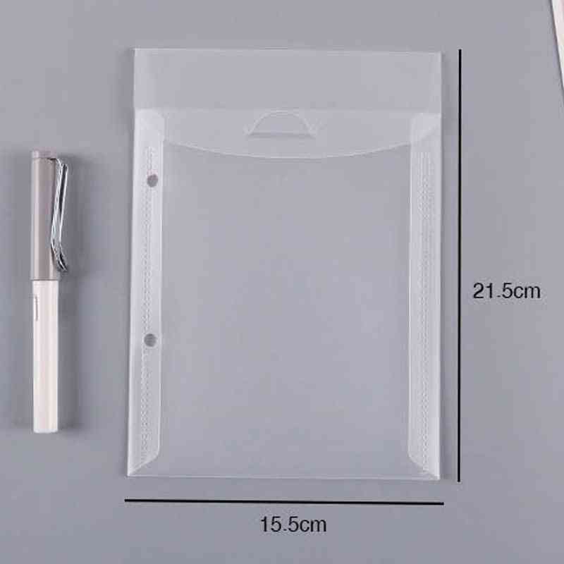 Two-hole File Holder -transparent Folder Office Thickened Bag