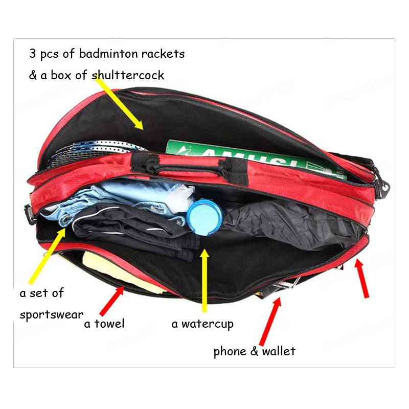Badminton Single Shoulder Racket Sports Bags With Shoes