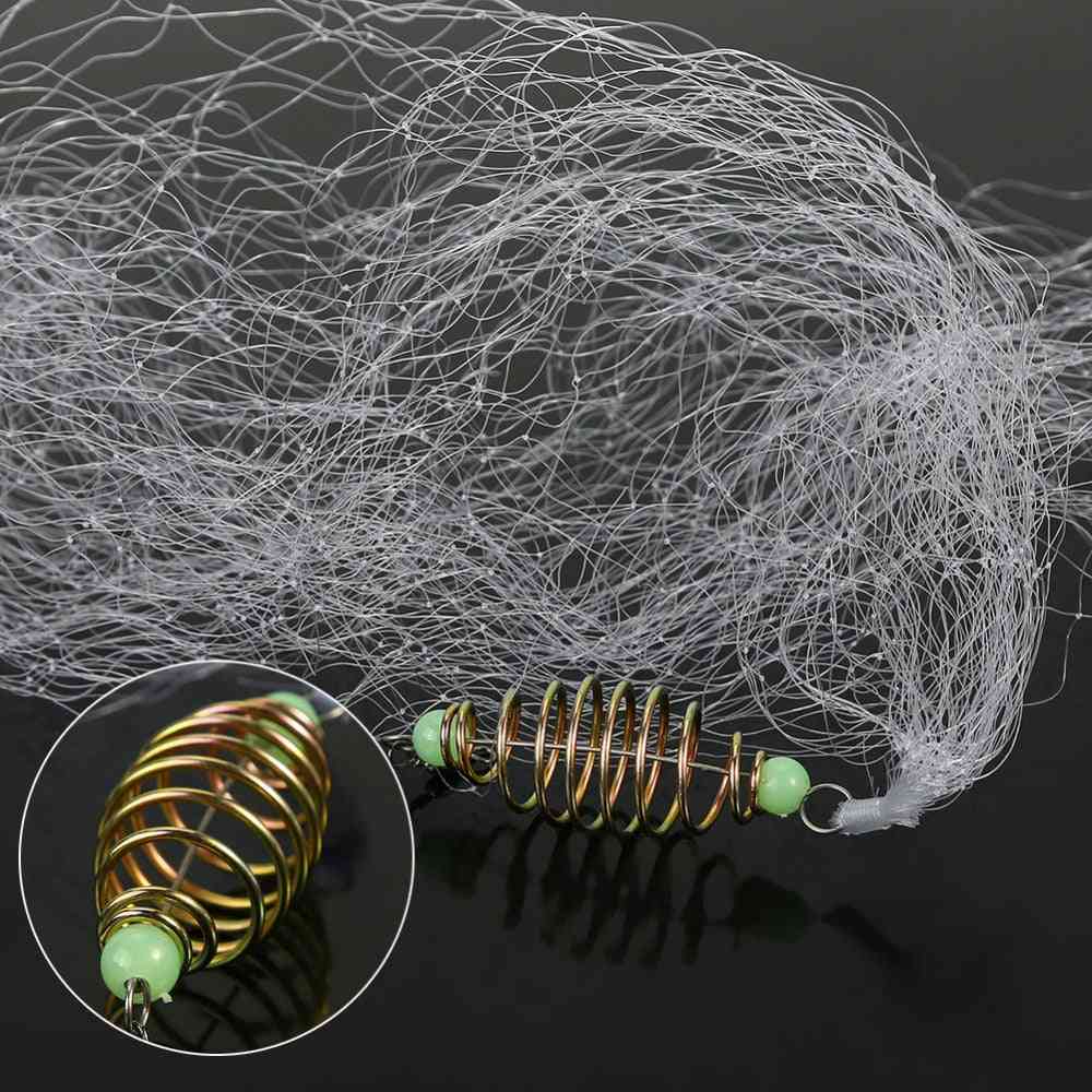 Izdržljiva bakrena opružna mrežica za ribolov plićaka sa svjetlećim perlama