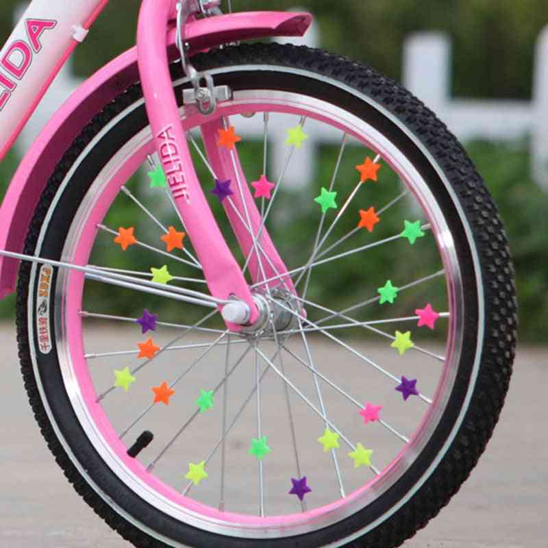 Raggi della ruota della bicicletta / bici, perline di plastica, clip multicolori, accessori per il ciclismo decorativi (circa 36 pezzi)