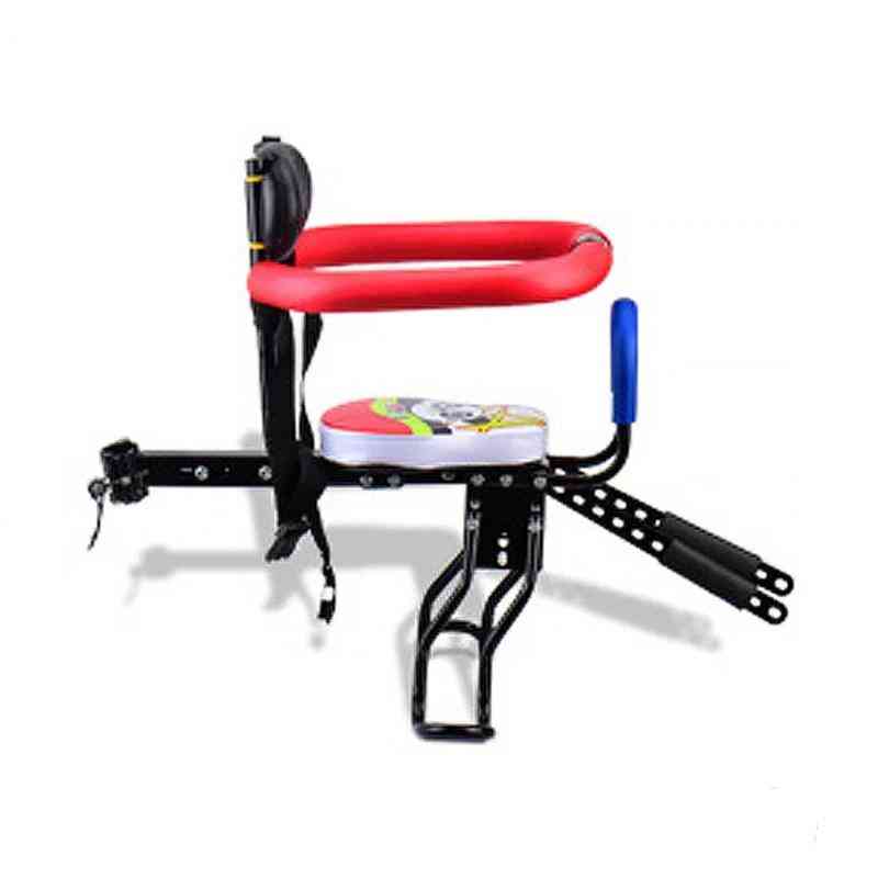 Silla de remolque de bicicleta eléctrica asiento de sillín de liberación de seguridad para bebés y niños con barra de protección de apoyabrazos