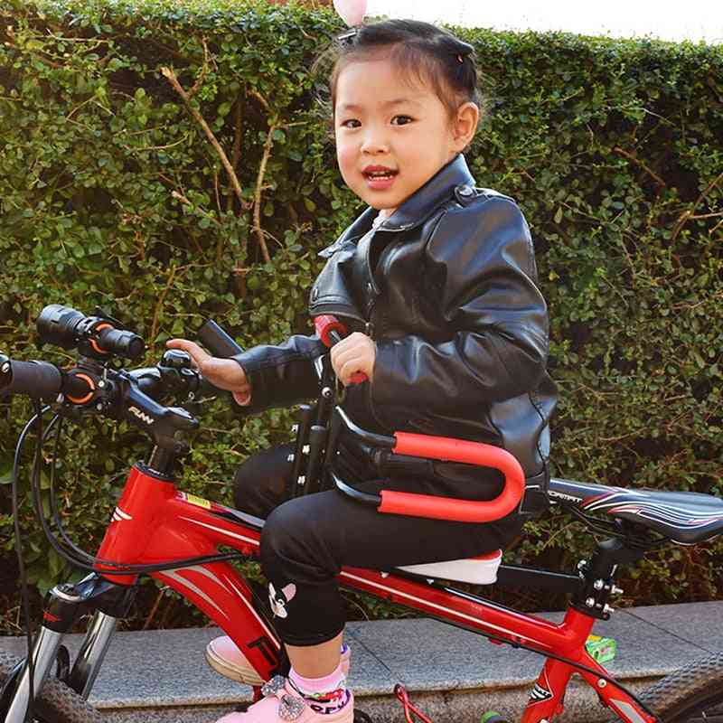 Sedia per rimorchio per bicicletta elettrica seggiolino per sella con sgancio di sicurezza per bambini con barra di protezione per braccioli