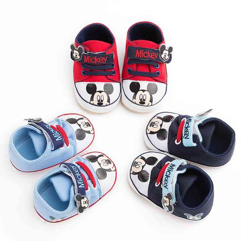 Cartoon mickey gedrukt-klittenband type baby casual schoenen