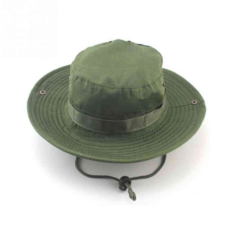 Tactical Boonie Hat With Shrinkage Adjustment Rope