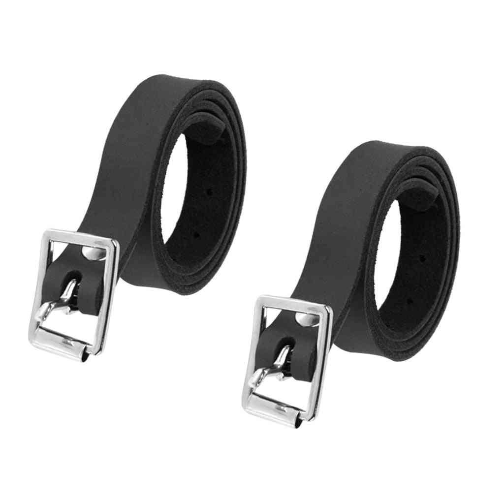 Horse Riding Leather Spur Straps With Alloy Buckle