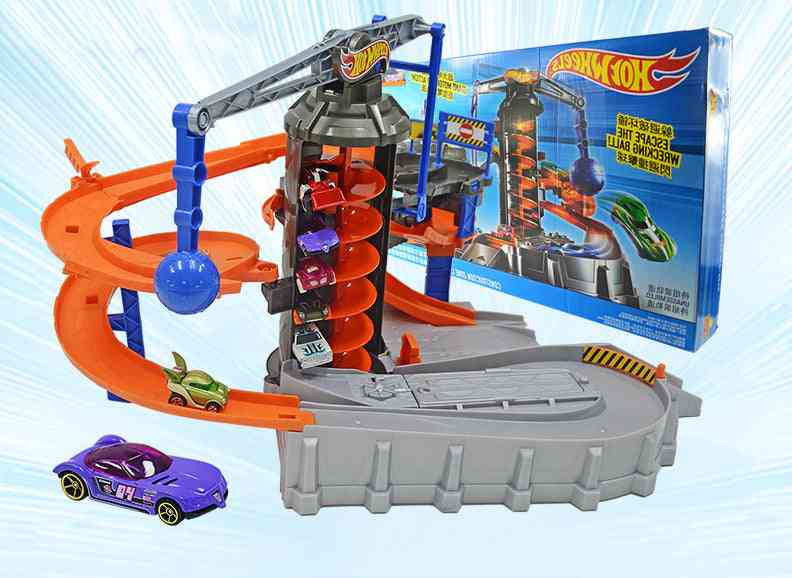 Stadsavontuur elektrische scène track set speelgoed, gigantische gemotoriseerde actie