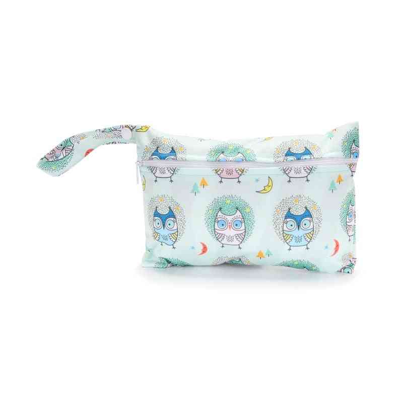 Mini nedves táska, újrafelhasználható ápoláshoz, menstruációs párnák, vízszivattyú, pattintós fogantyú, nedves táska, kismama pelenka