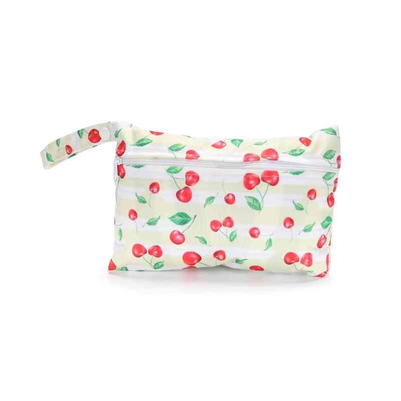Mini vådt taske, der kan genbruges til pleje, menstruationspuder, waterptoof, pul snap-håndtag, wetbag, barsel