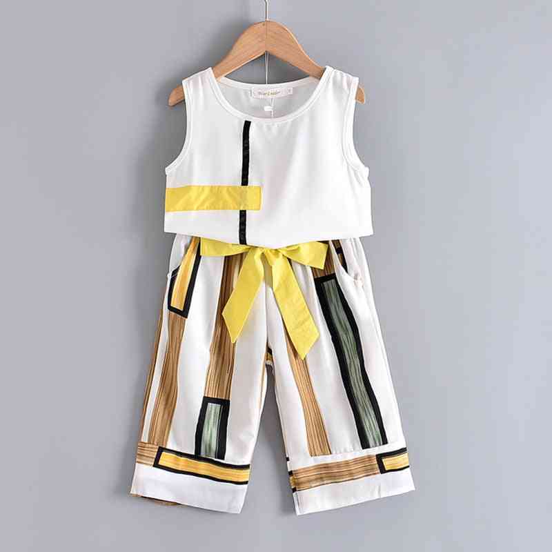 Girls Summer Sleeveless Casual Pullover And Pants