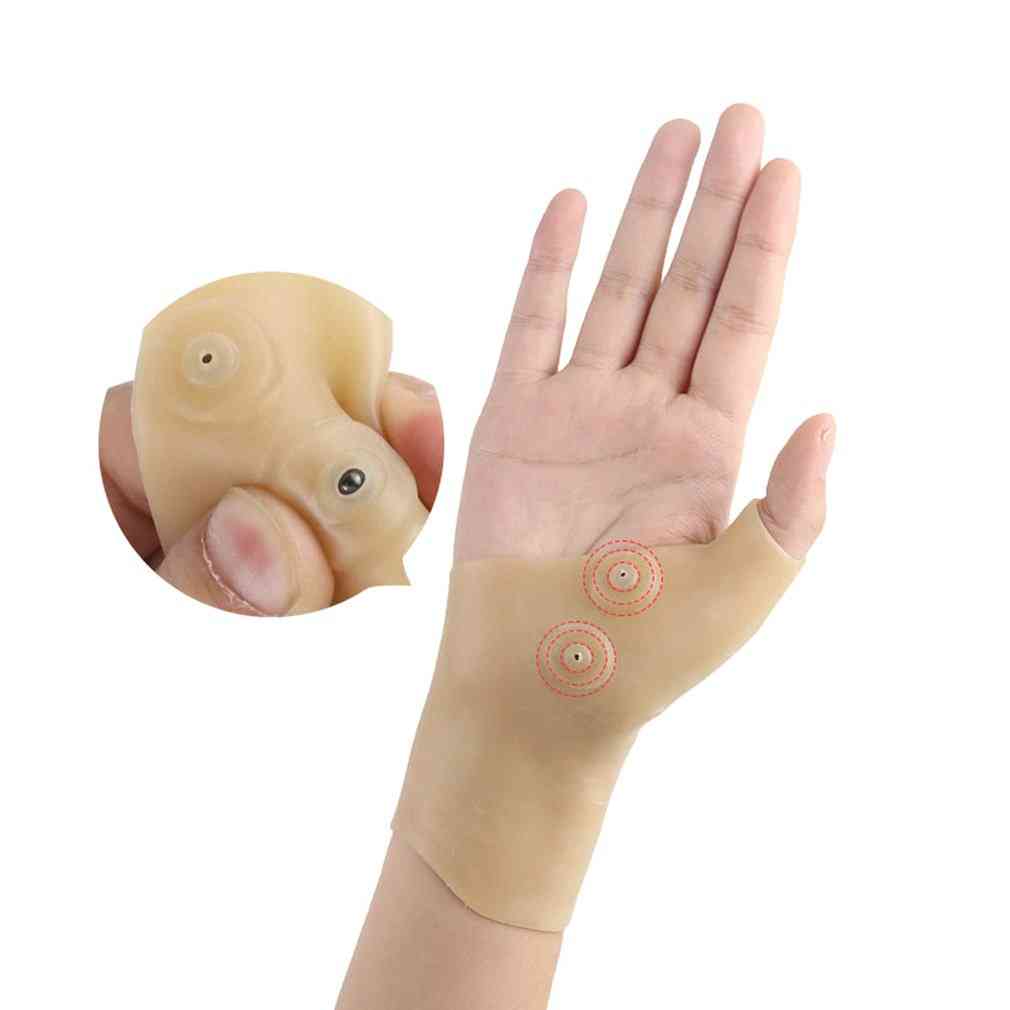 водоустойчива мека силиконова болка, магнитна ръкавица за корекция на палеца