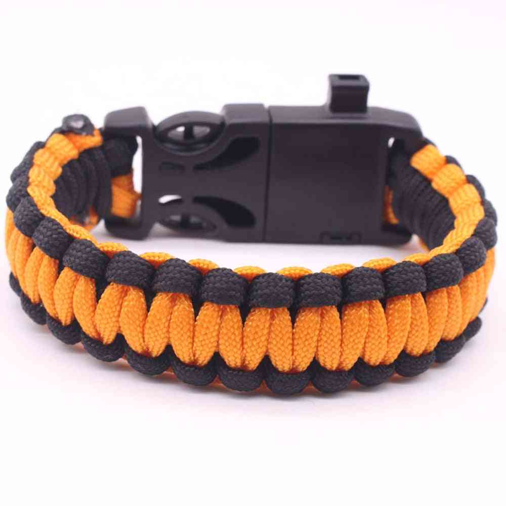 Military Emergency Paracord Edc Bracelet Rope Outdoor Tactical Wrist Strap Survival Tools