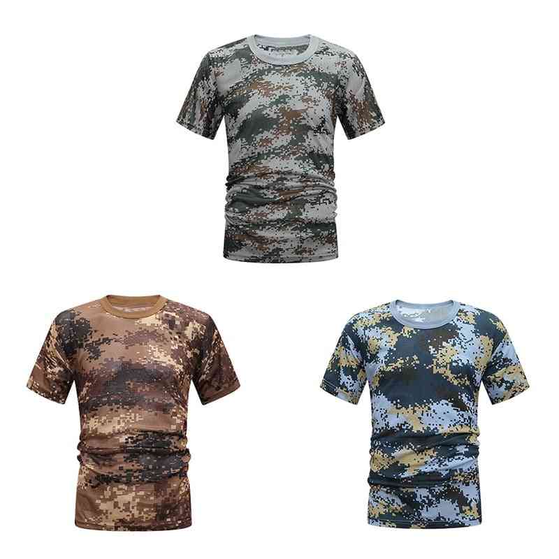 Chemise de camouflage tactique chemise de camouflage de chasse respirant à séchage rapide en vrac t-shirt décontracté vêtements collants hommes femmes chasse à l'armée