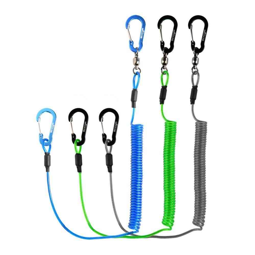 Cordón de pesca para cuerdas de navegación con mosquetón de camping, accesorios de herramientas de pesca de bloqueo seguro