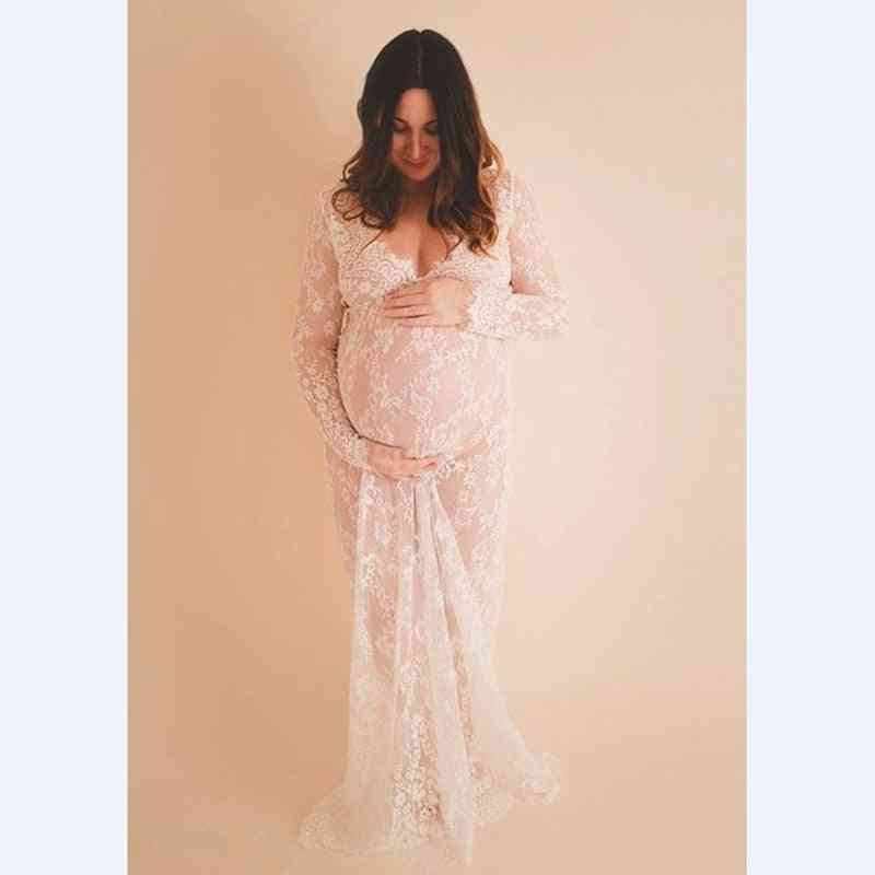 Lace Maternity Dress, Fancy Shooting Photo Summer Pregnant Dresses