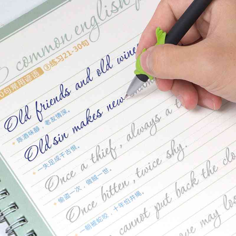 English Copybook, Circular Font Exercise, Adult Hard Pen