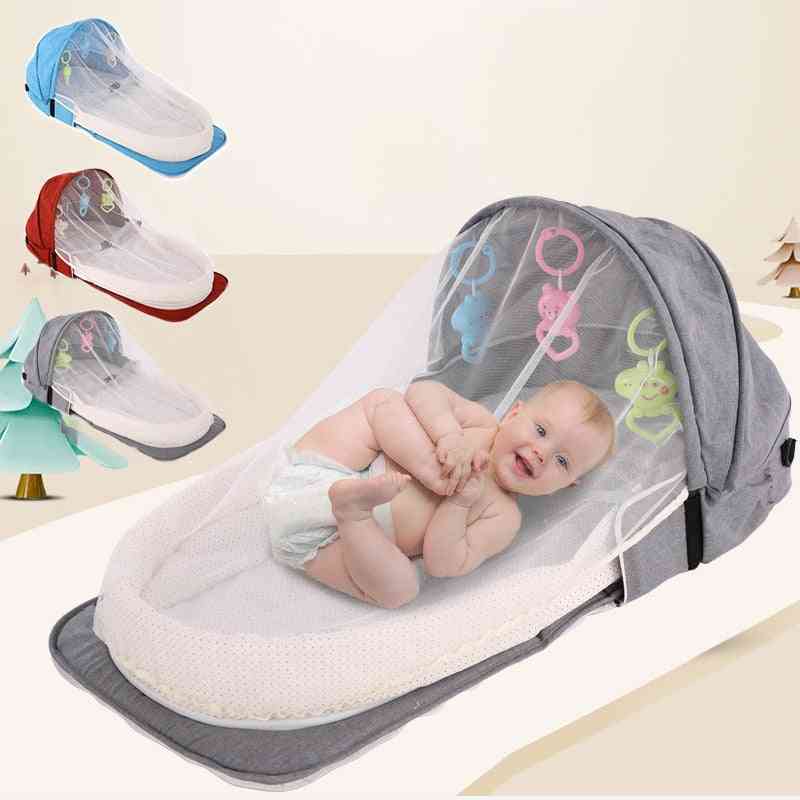 Otroška potovalna prenosna otroška posteljica otroško gnezdo za novorojenčka večnamenska zložljiva postelja