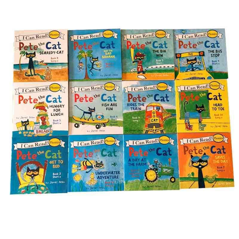 12 Book/set-i Can Read 'the Pete Cat' English Books