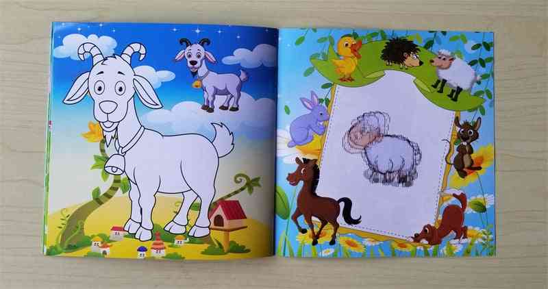 Cute Livestock Secret Garden Painting Drawing,'s Puzzle Magic Coloring Book