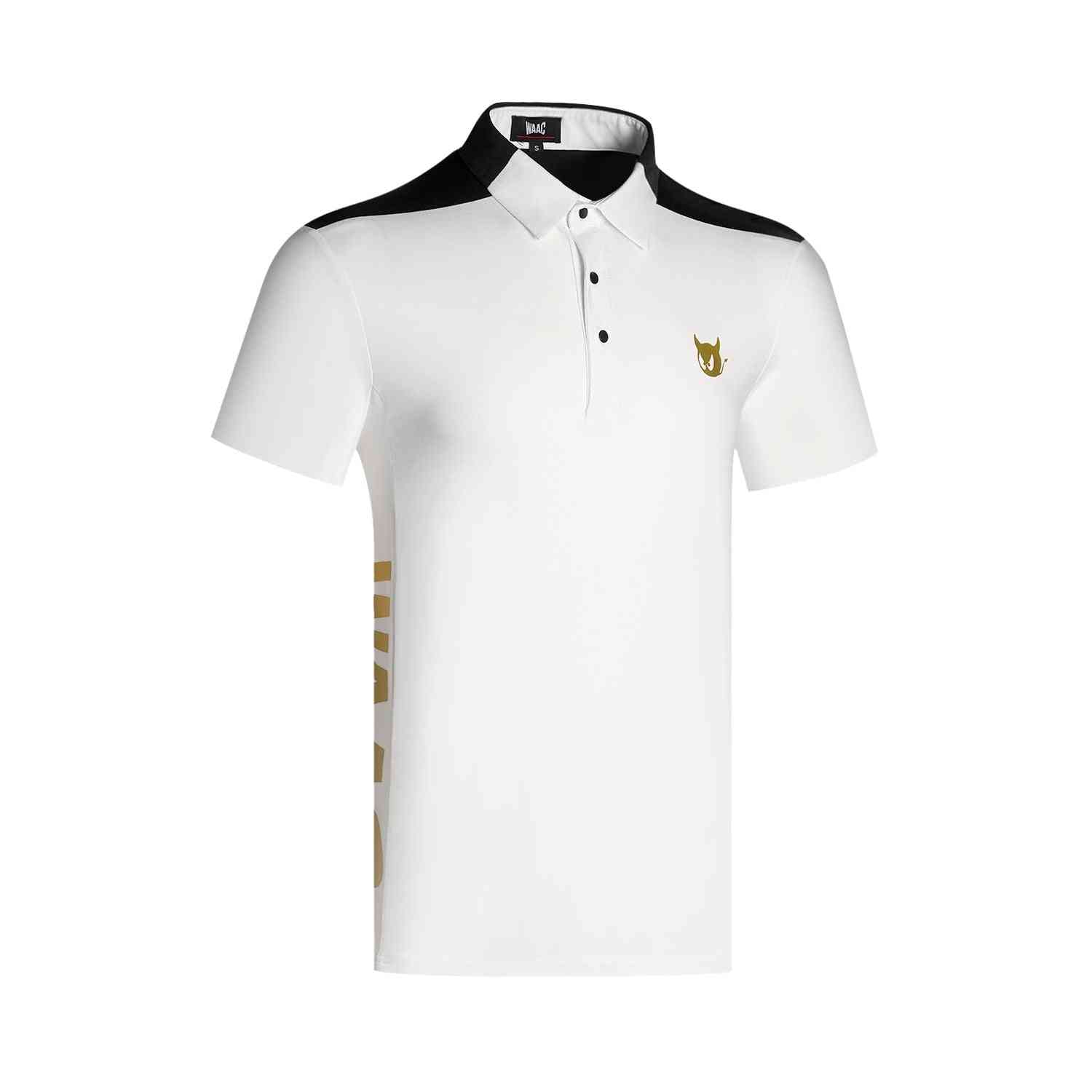 Spring Men Golf Shirt, Short Sleeve Quick Dry Turndown Collar Clothing