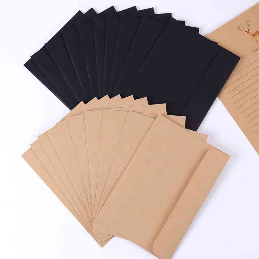 Kraft Paper Envelope, Message Card Letter, Stationary Storage