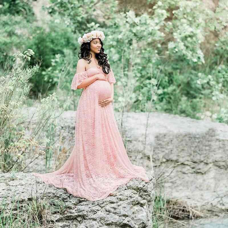 Fotografie Umstandskleider für Fotoshooting schwangeres Kleid