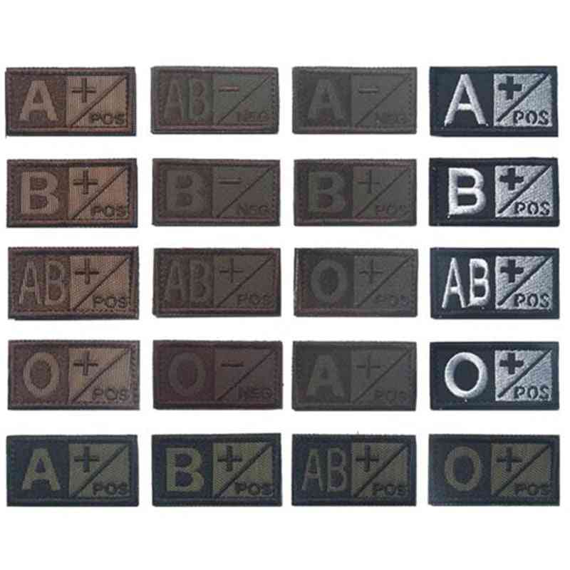 Sports Souvenirs Military Patch-blood Group Type, 3d Embroidery Patches