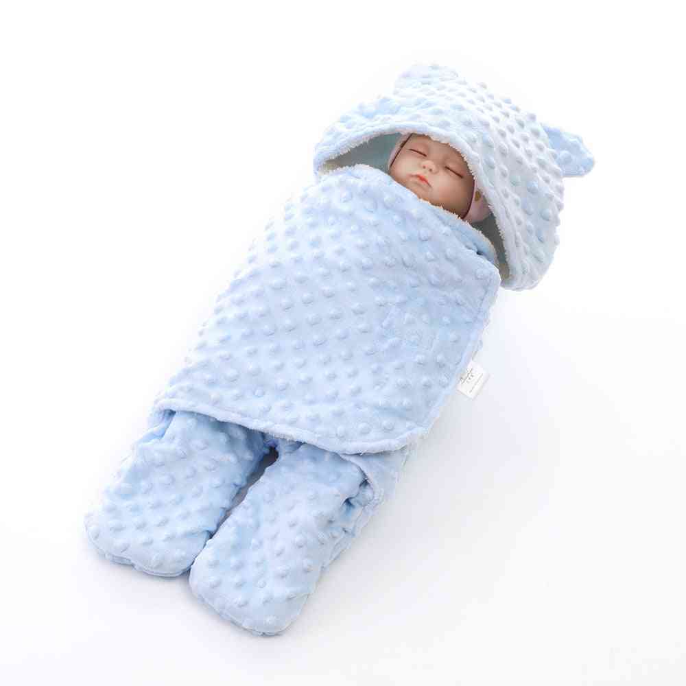 Nyfödda baby filtar mjuk barnvagn sömnöverdrag, sängkläder badduk badhandduk
