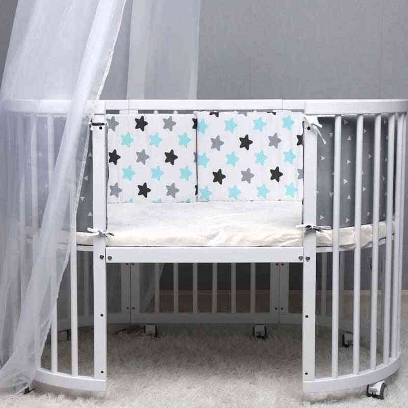 Baby Bed Bumper Double-faced Detachable Newborn Crib Around Cot Protector Room Decor