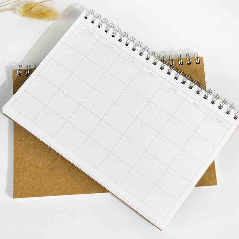 1pcs/lot A5 Monthly Planner Spiral Pad