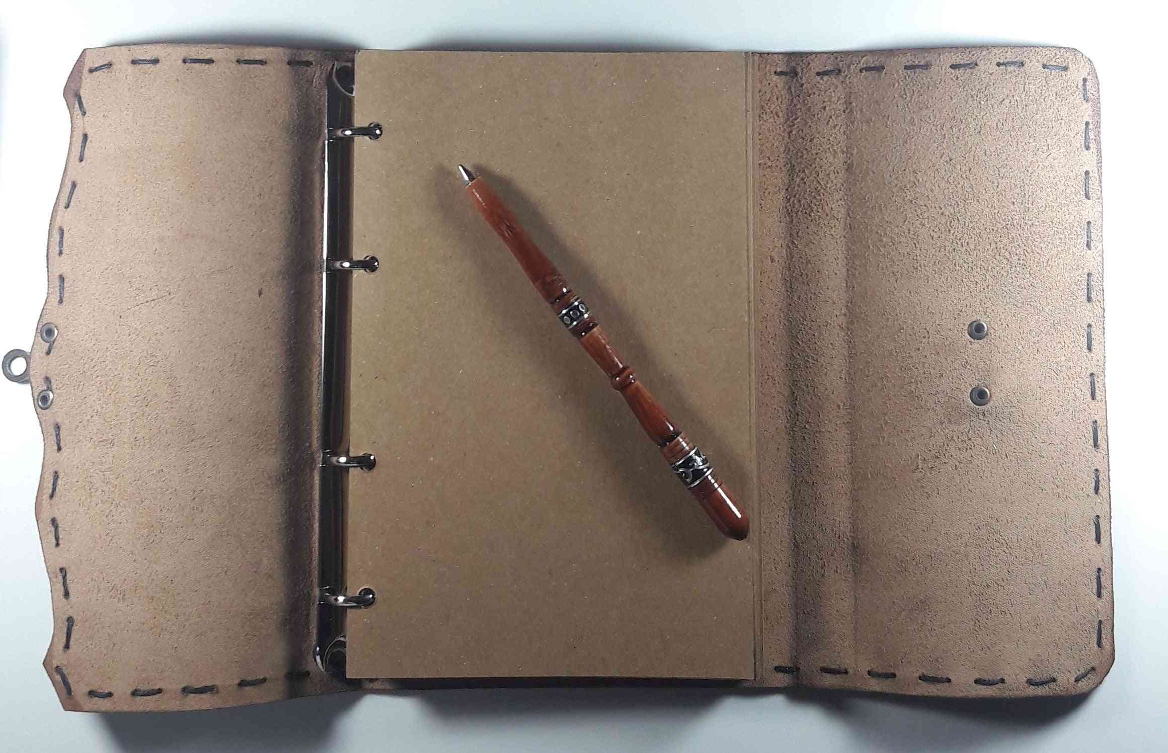 Ručno izrađeni dnevnik bilježnica od prave kože