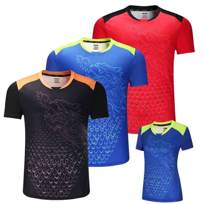 Camisetas de tenis de mesa dragón, ropa de camisetas de ping pong para hombres