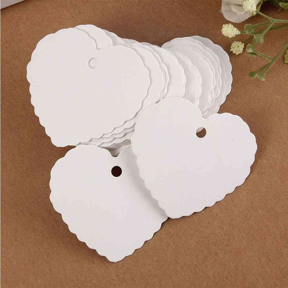 Heart Shape Kraft Paper Hang Tags Wedding Party Favor Label Price