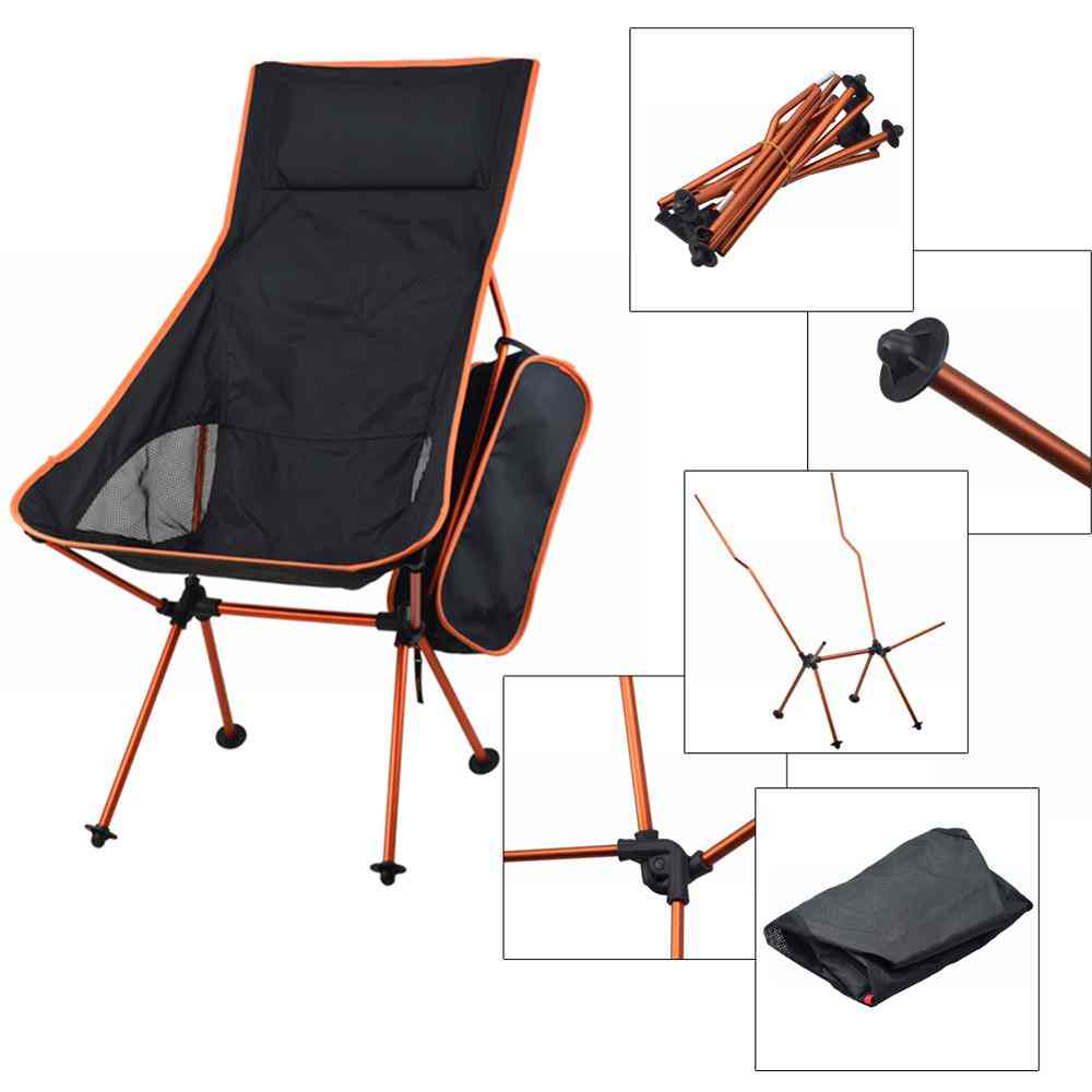 Prijenosna sklopiva stolica za plažu ultralako sjedalo