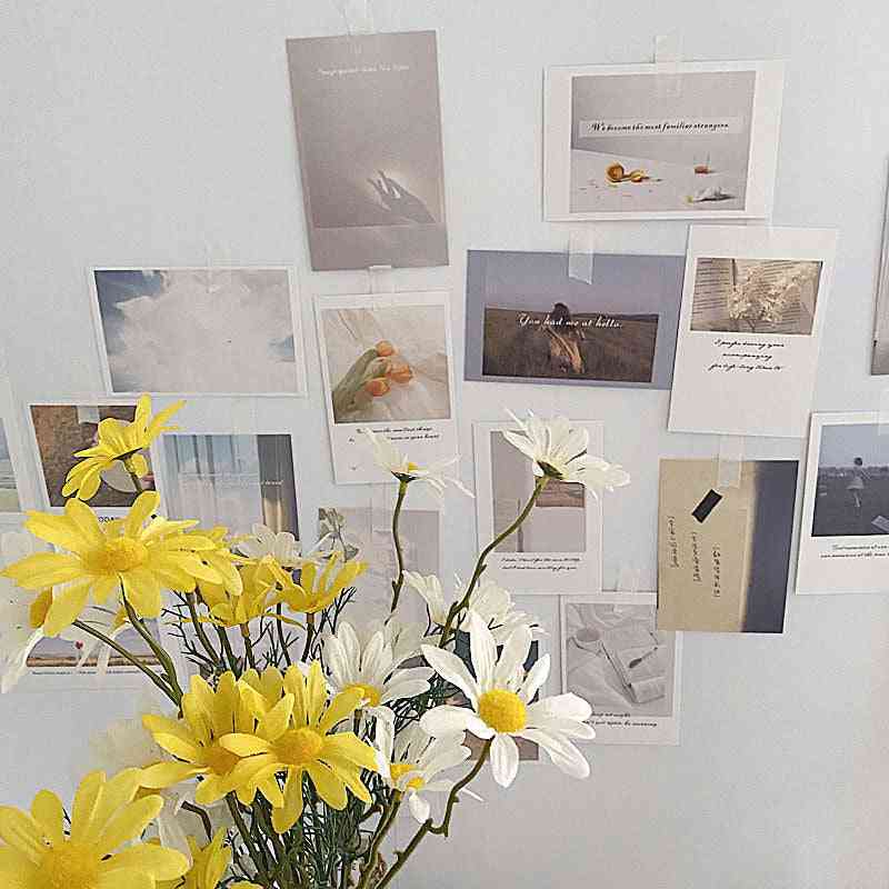 Ensemble de cartes de décoration photo, 30 feuilles accessoires de photographie d'art carte postale de collocation autocollant mural de chambre de bricolage / impression
