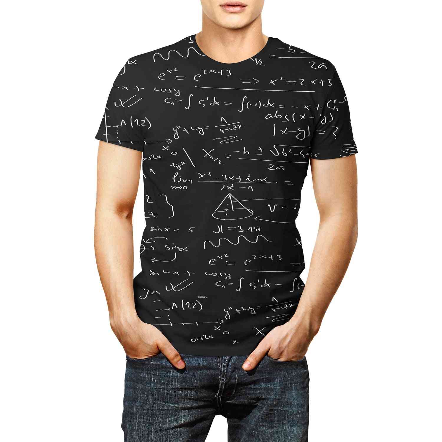 Digital Geometry 3d T-shirt Short Sleeveprinting O-neck Tee Shirts, Men & Women Tops