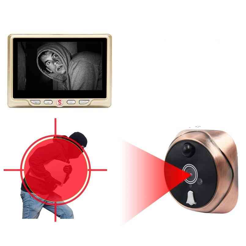 Campanello per videocamera digitale spioncino, video-eye con scheda tf