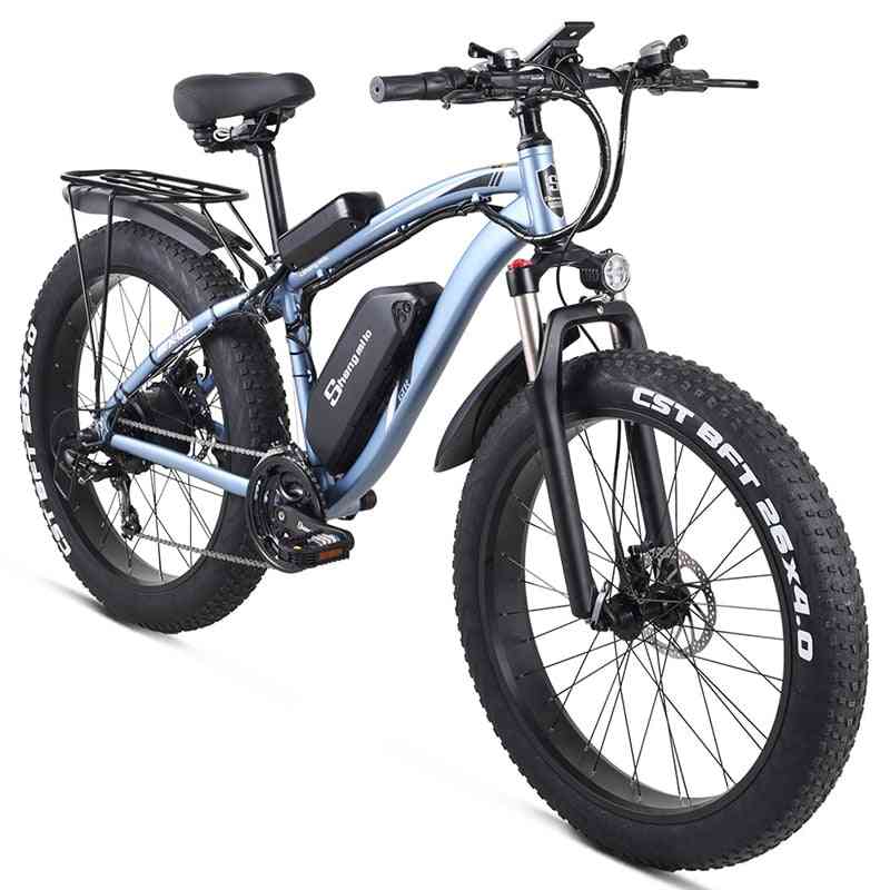 Electric Bike, Mens Mountain Snow Bicycle, Ebike, Fat Tire Ebike