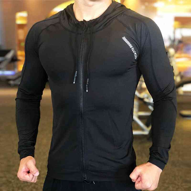 Gym Sports Running Training Fitness Bodybuilding Sweatshirt Hooded Jacket