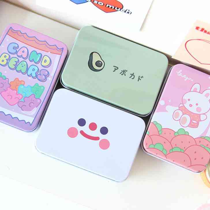 Simpatico coniglio di cancelleria coreano, orso, nastro quadrato per fiori, scatola per gioielli, porta carte da scrivania